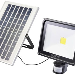 Sygonix SY-5461112 Spot op zonne-energie met bewegingsmelder 50 W Lichtkleur (naam): Neutraalwit