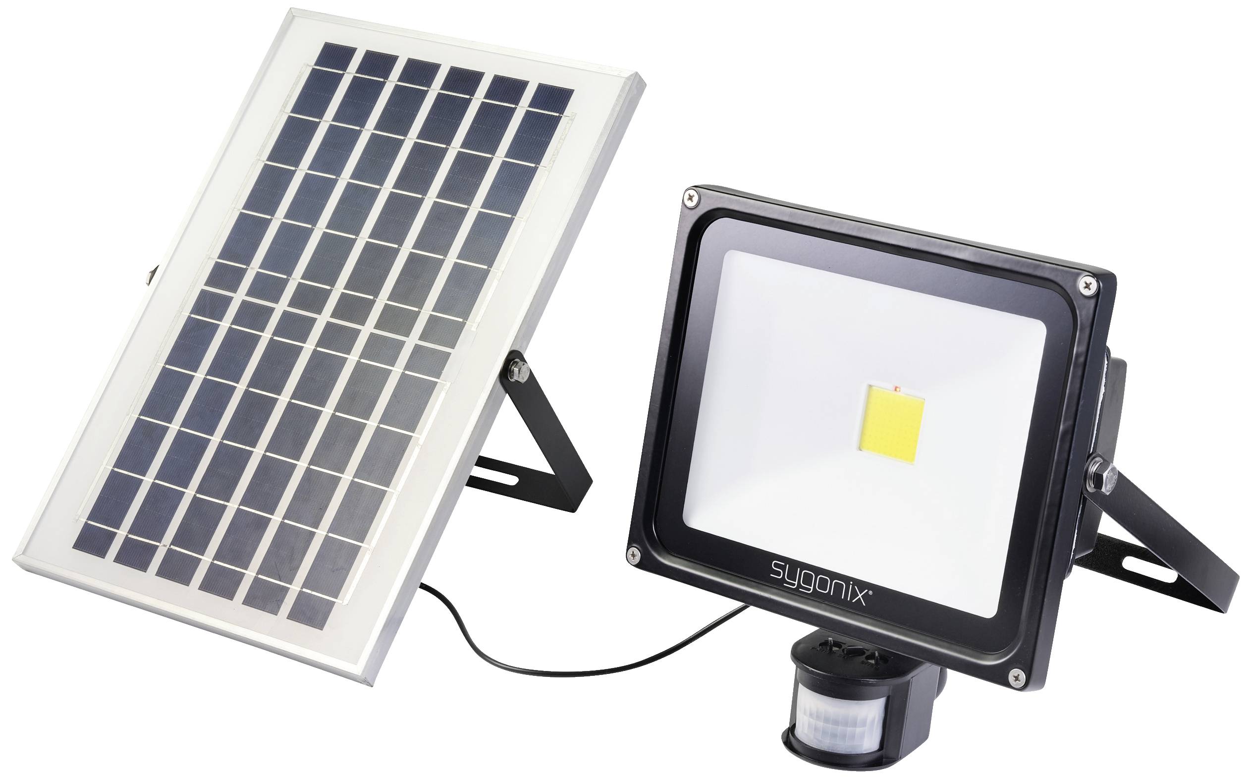 Sygonix SY-5461112 Spot op zonne-energie met bewegingsmelder 50 W Lichtkleur (naam): Neutraalwit