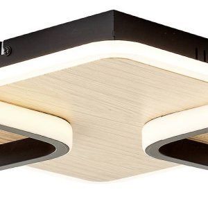 Brilliant G99750/76 Dennet LED-plafondlamp LED 40 W Hout, Zwart Brilliant G99750/76 Dennet LED-plafondlamp LED 40 W Hout, Zwart