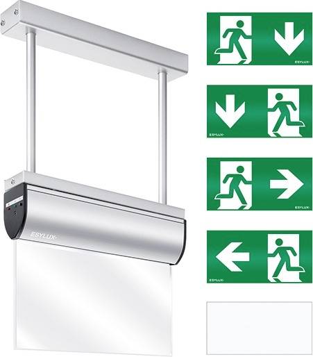 ESYLUX EN10031649 Vluchtwegverlichting Pendelmontage Naar boven, Links, Rechts, Naar beneden