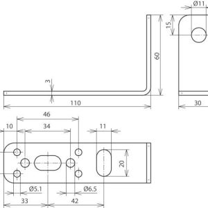 DEHN BW90 B11 B5.1 6.5 11 V2A Bevestigingshoekstuk 1 stuk(s) DEHN BW90 B11 B5.1 6.5 11 V2A Bevestigingshoekstuk 1 stuk(s)