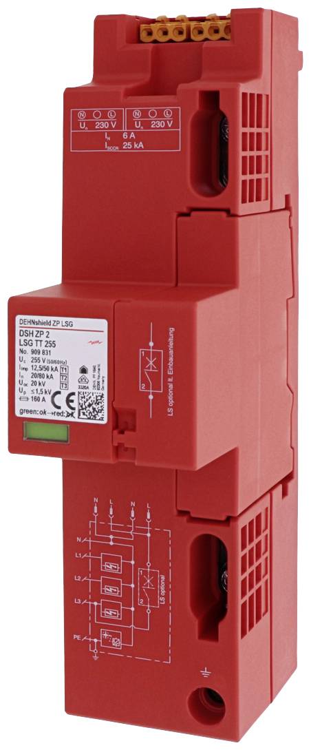 DEHN 909831 DSH ZP 2 LSG TT 255 Overspanningsveilige afleider 1 stuk(s)