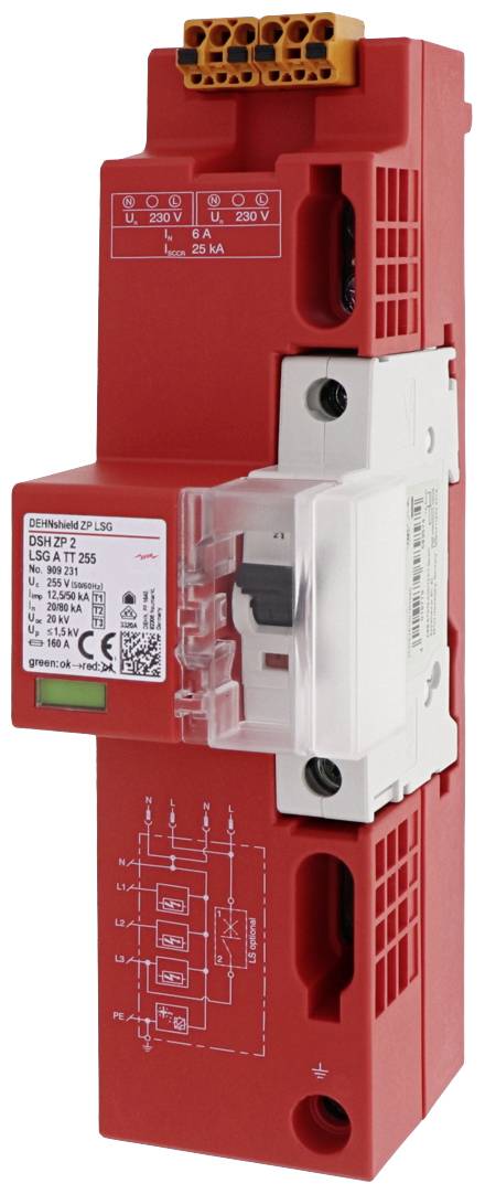 DEHN 909231 DSH ZP 2 LSG A TT 255 Overspanningsveilige afleider 1 stuk(s)