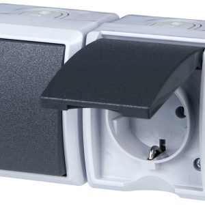 REV 0510231777 Schakel-/stopcontact combinatie Compleet AquaForm Lichtgrijs 1 stuk(s) REV 0510231777 Schakel-/stopcontact combinatie Compleet AquaForm Lichtgrijs 1 stuk(s)