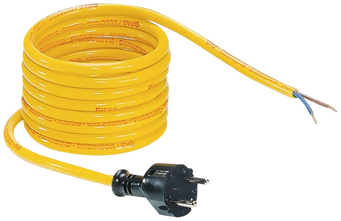Gifas Electric 112735 Aansluitkabel Stroom Geel 3 m
