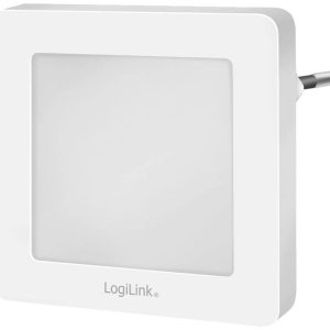LogiLink LED013 LED013 LED-nachtlamp met schemerschakelaar Vierkant LED Warmwit Wit