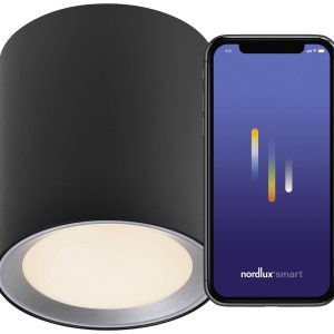 Nordlux 2110850103 Landon Long Smart LED-plafondlamp LED LED 8 W Zwart Nordlux 2110850103 Landon Long Smart LED-plafondlamp LED LED 8 W Zwart