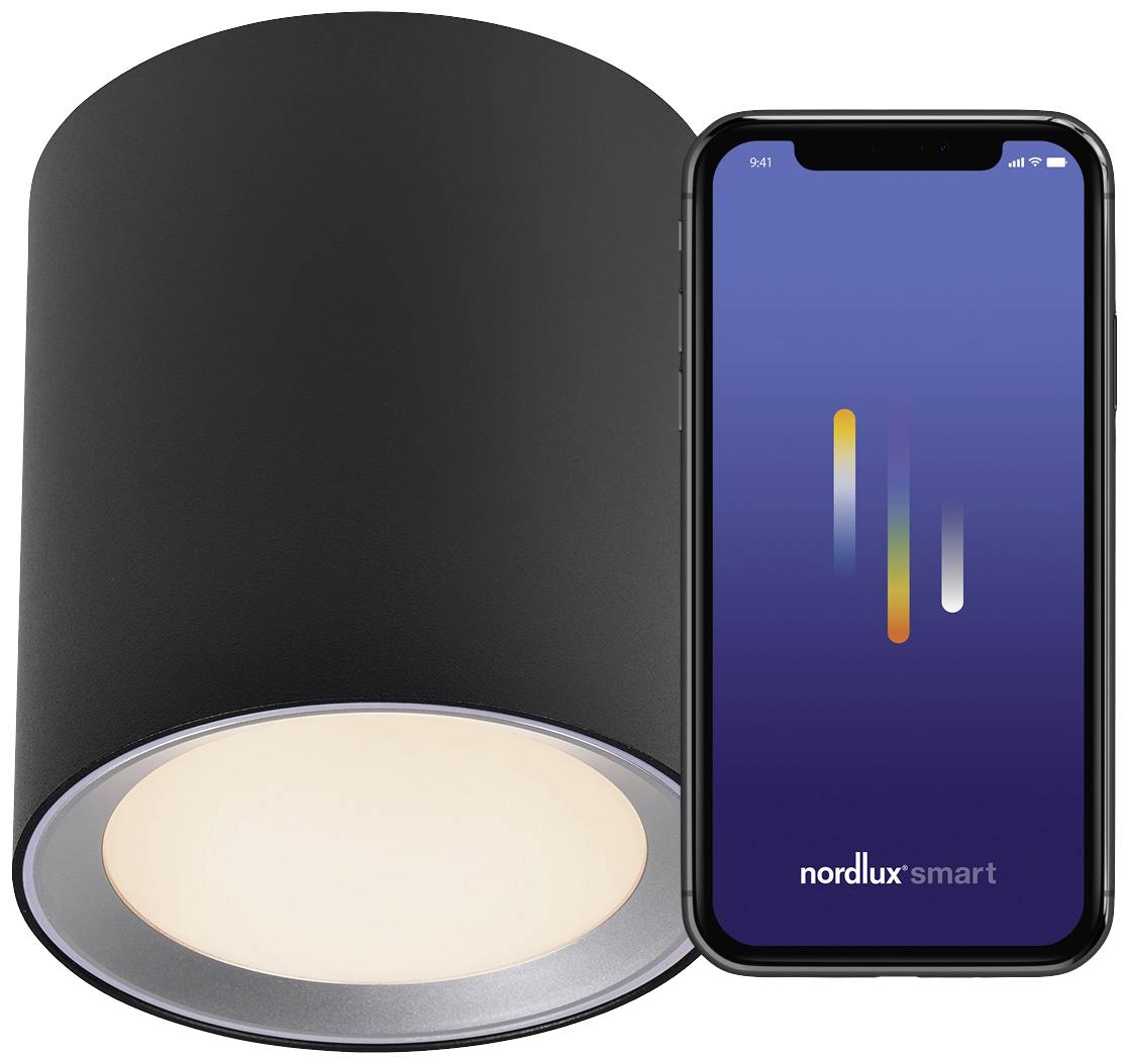 Nordlux 2110850103 Landon Long Smart LED-plafondlamp LED LED 8 W Zwart