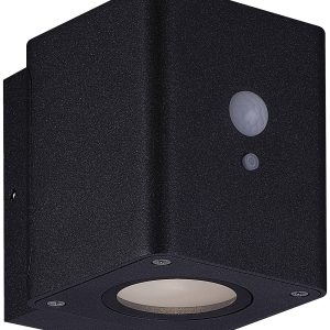 Megatron Loky MT70018 Wandspot op zonne-energie met bewegingsmelder 1 W LED Zwart