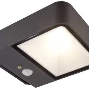 Megatron Wandia MT70019 Wandspot op zonne-energie met bewegingsmelder 2 W LED Zwart Megatron Wandia MT70019 Wandspot op zonne-energie met bewegingsmelder 2 W LED Zwart