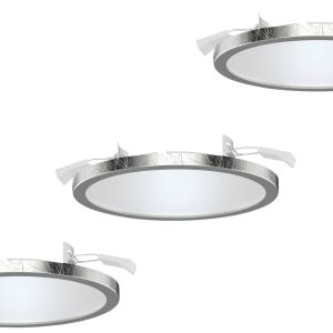LightMe LM85661 Aqua LED-inbouwlamp Set van 3 stuks LED GX53 18 W Bladzilver (glanzend) LightMe LM85661 Aqua LED-inbouwlamp Set van 3 stuks LED GX53 18 W Bladzilver (glanzend)