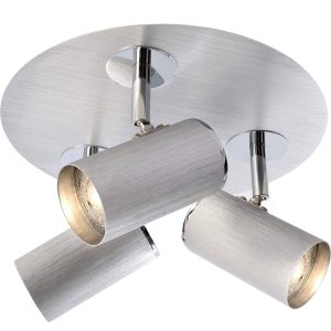Deko Light Indi III Plafondopbouwarmatuur GU10 50 W Zilver Deko Light Indi III Plafondopbouwarmatuur GU10 50 W Zilver