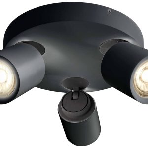 Deko Light Librae Round III Plafondopbouwarmatuur GU10 50 W Diepzwart (RAL 9005) Deko Light Librae Round III Plafondopbouwarmatuur GU10 50 W Diepzwart (RAL 9005)