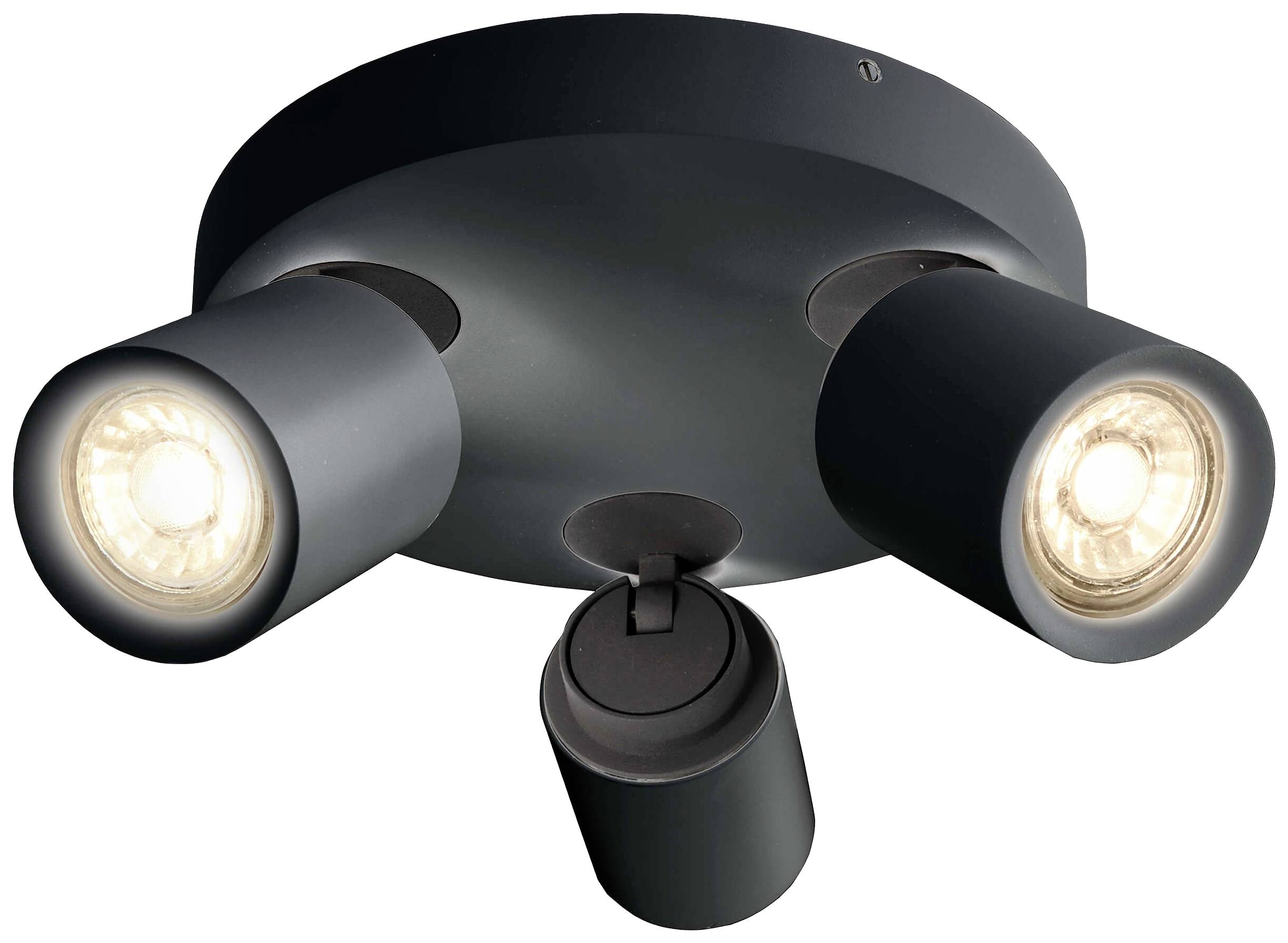 Deko Light Librae Round III Plafondopbouwarmatuur GU10 50 W Diepzwart (RAL 9005)