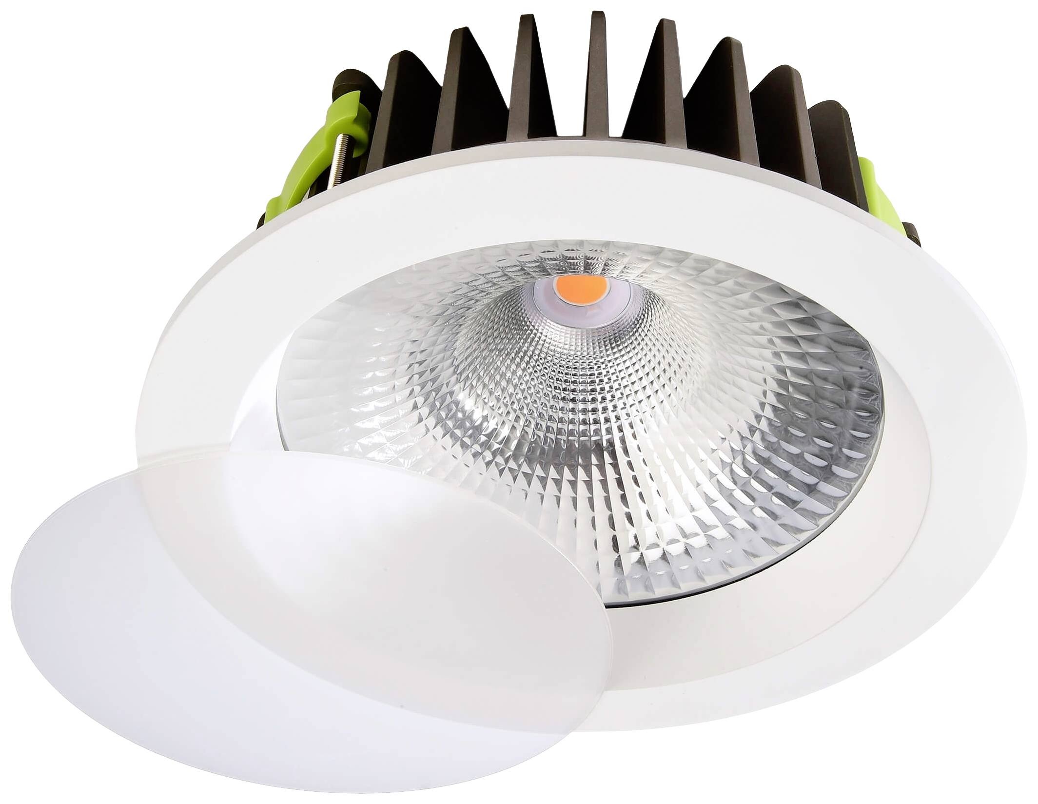 Deko Light 565184 COB 210 LED-inbouwlamp Energielabel: G (A - G) LED vast ingebouwd 37 W Verkeerswit (RAL 9016)