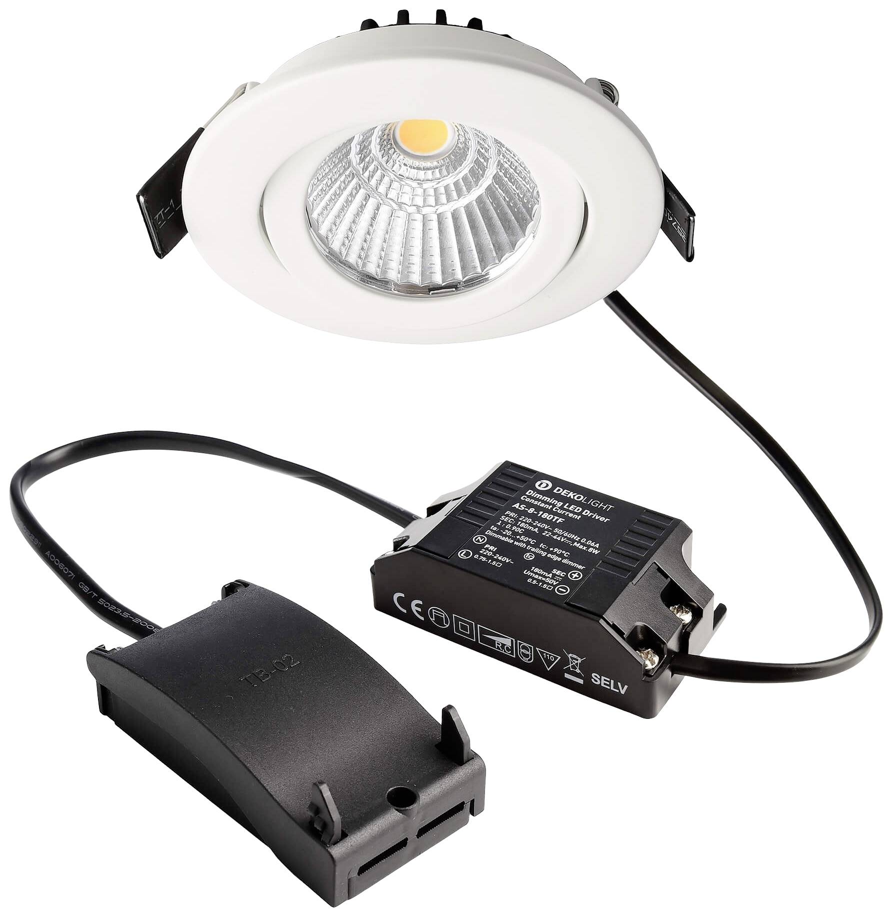 Deko Light 565355 Dione LED-inbouwlamp Energielabel: F (A - G) LED LED vast ingebouwd 8.50 W Wit