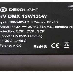 Deko Light BASIC, DIM, CV, HV DMX LED-transformator Constante spanning 0 mA – 11.25 A 12 V/DC 1 stuk(s) Deko Light BASIC, DIM, CV, HV DMX LED-transformator Constante spanning 0 mA – 11.25 A 12 V/DC 1 stuk(s)