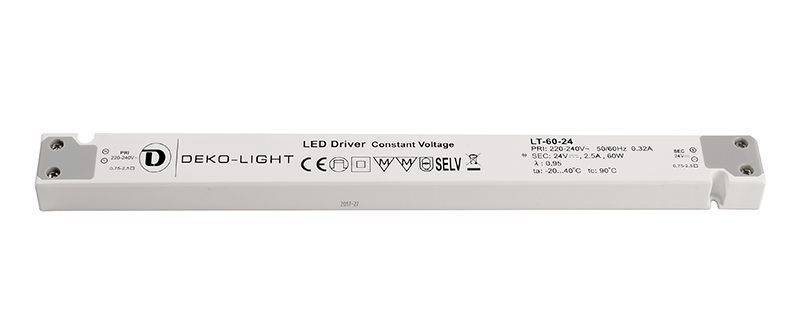 Deko Light LONG-FLAT, CV LED-transformator Constante spanning 0 mA - 2.50 A 24 V/DC 1 stuk(s)