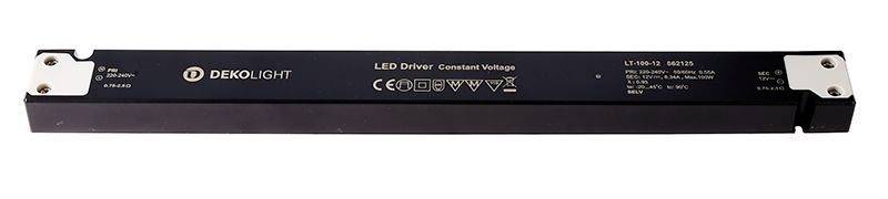 Deko Light LONG-FLAT, CV, LT LED-transformator Constante spanning 0 mA - 8.34 A 12 V/DC 1 stuk(s)