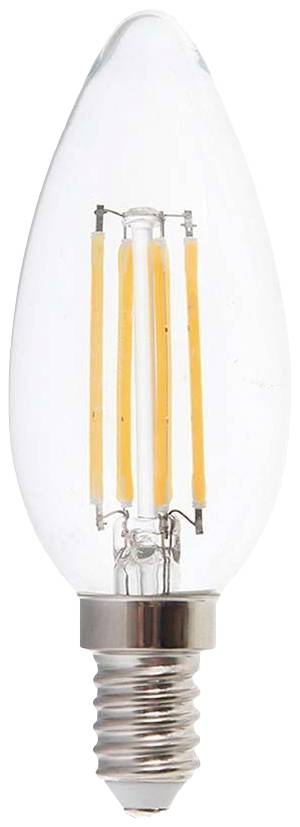 V-TAC 217423 LED-lamp Energielabel F (A - G) E14 Kaars 6.00 W = 45 W Warmwit (Ø x h) 35 mm x 98 mm Niet dimbaar 1 stuk(s
