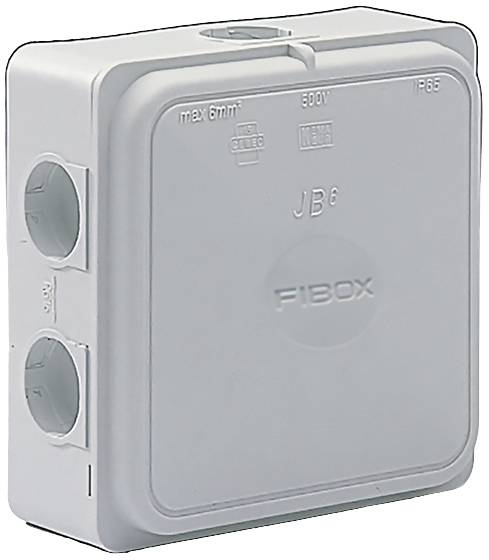 Fibox JB 6 G Aftakkast (l x b x h) 110 x 110 x 49 mm Grijs (RAL 7035) IP65 1 stuk(s)