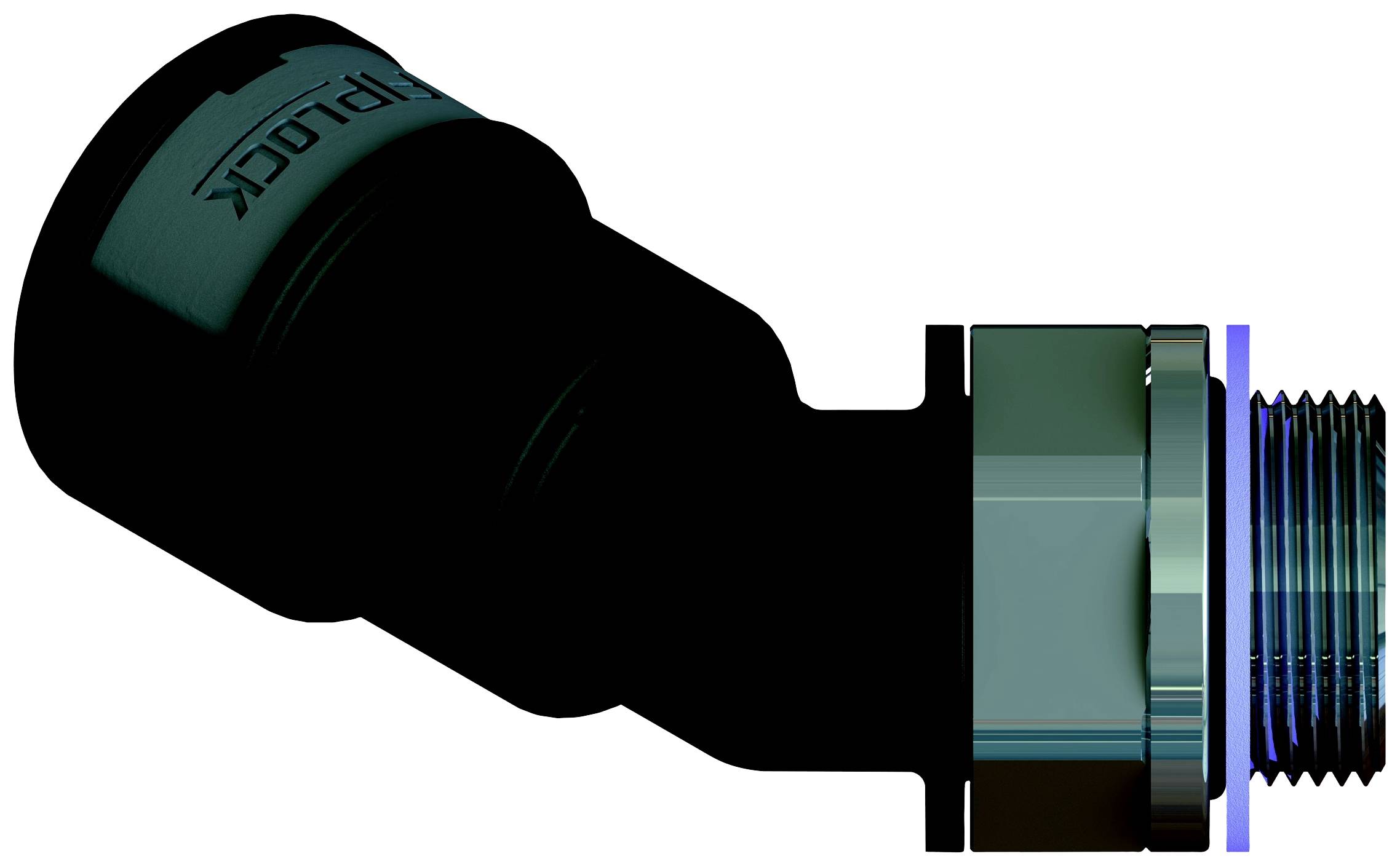 Fränkische Rohrwerke 4891032600 Schroefverbinding 122.9 mm Zwart 4 stuk(s)