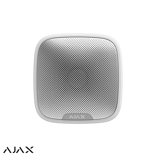 Ajax StreetSiren, wit, draadloze buitensirene met LED